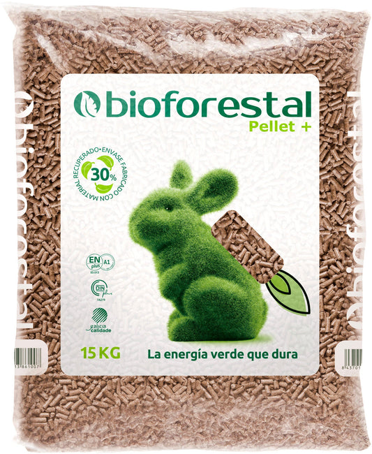 Bioforestal Palet 42 de sacos certificado EnPlusA1 y DinPlus de 15 kg
